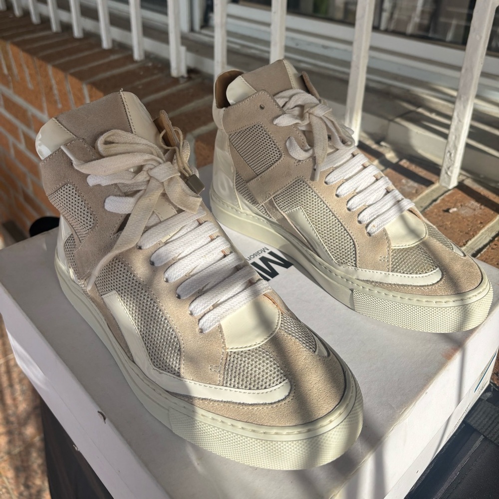 Maison Martin Margiela Beige High-Top Sneakers